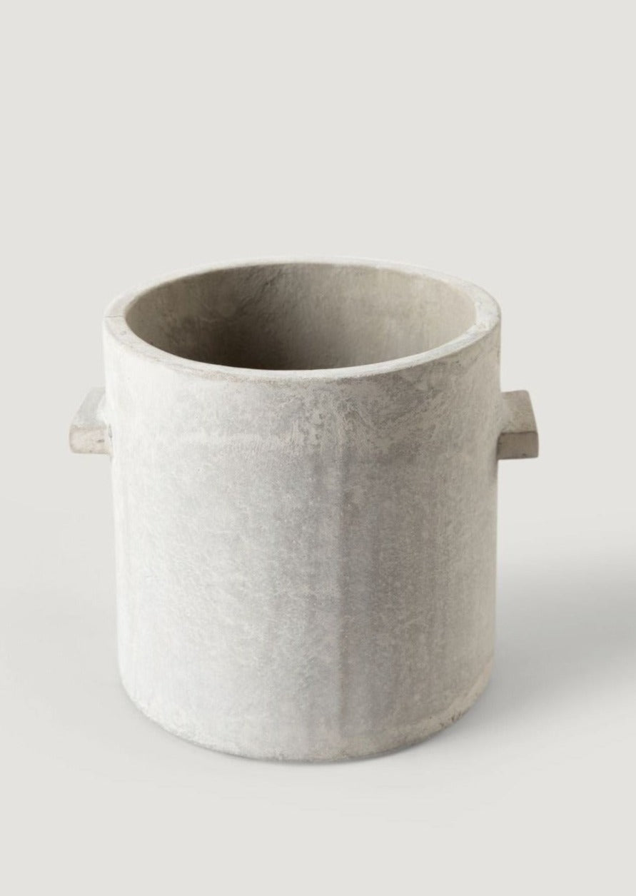 Handmade Concrete Mod Crock - 7.75"-Vases-The Succulent Source