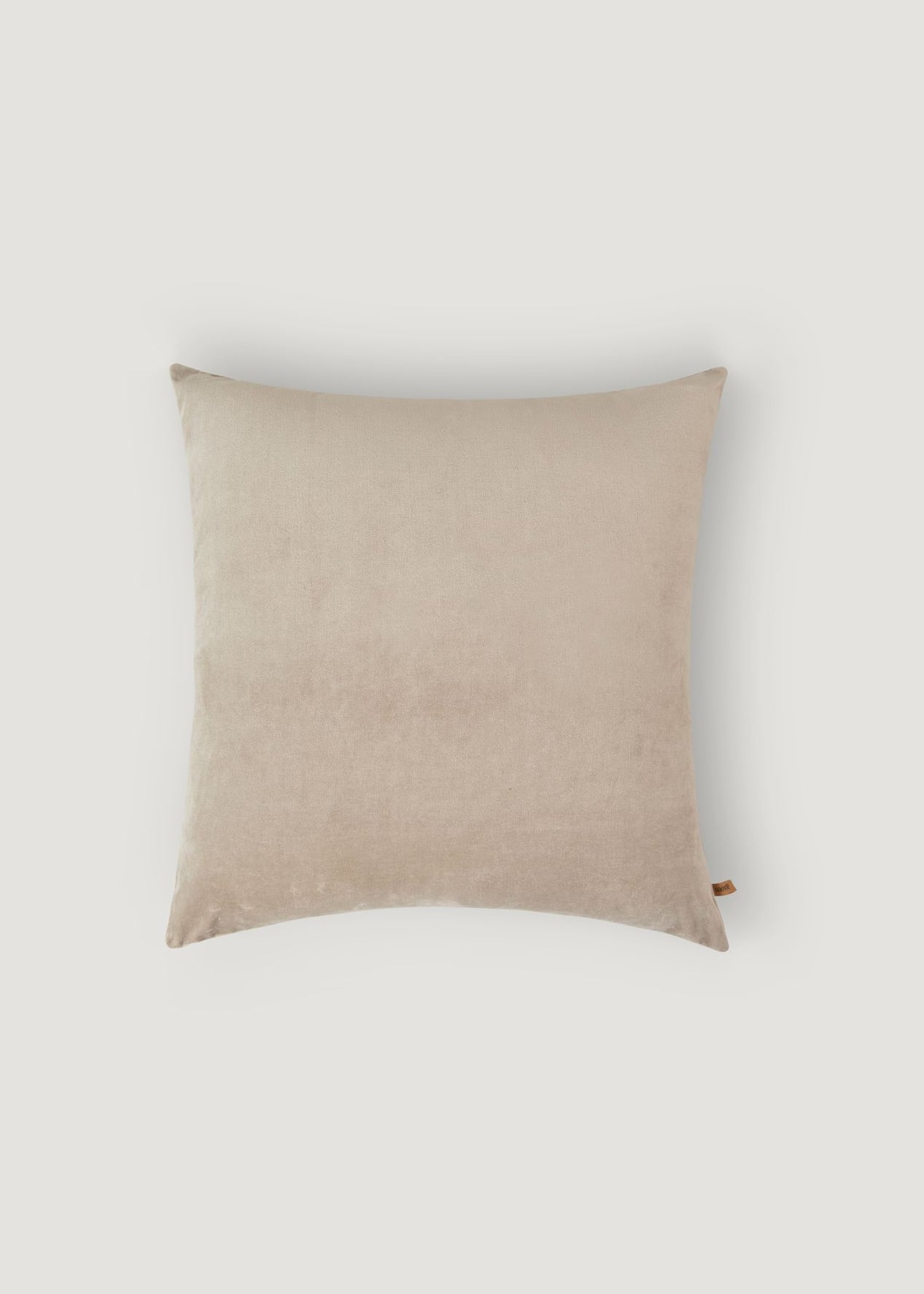 Light Grey Linen and Velvet Square Pillow Cushion-Decorations-The Succulent Source