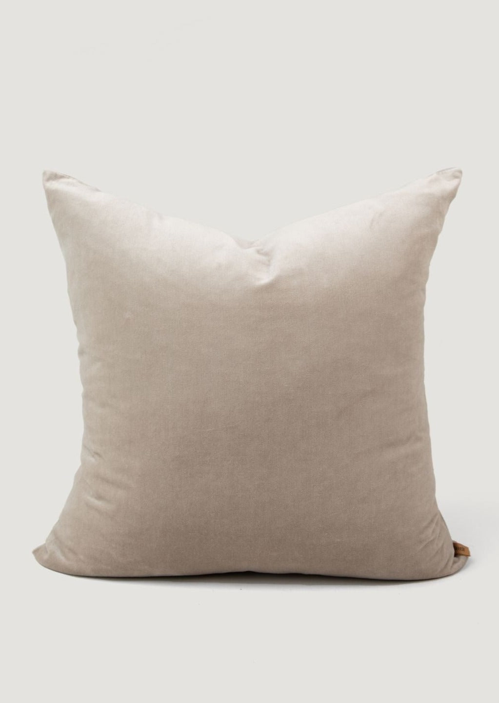 Light Grey Linen and Velvet Square Pillow Cushion-Decorations-The Succulent Source