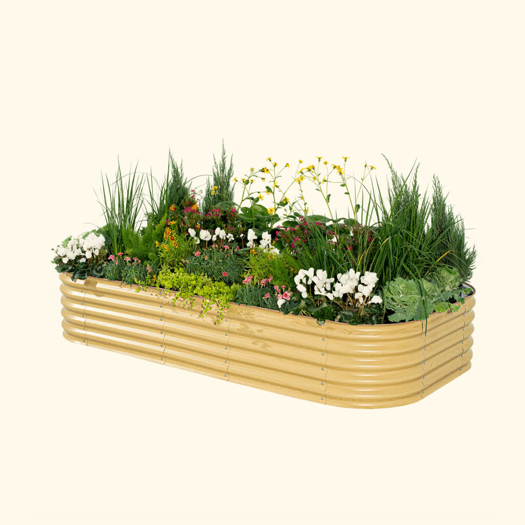 17" Tall 10 In 1 Jumbo Modular Metal Raised Garden Bed Kit-Garden beds-The Succulent Source