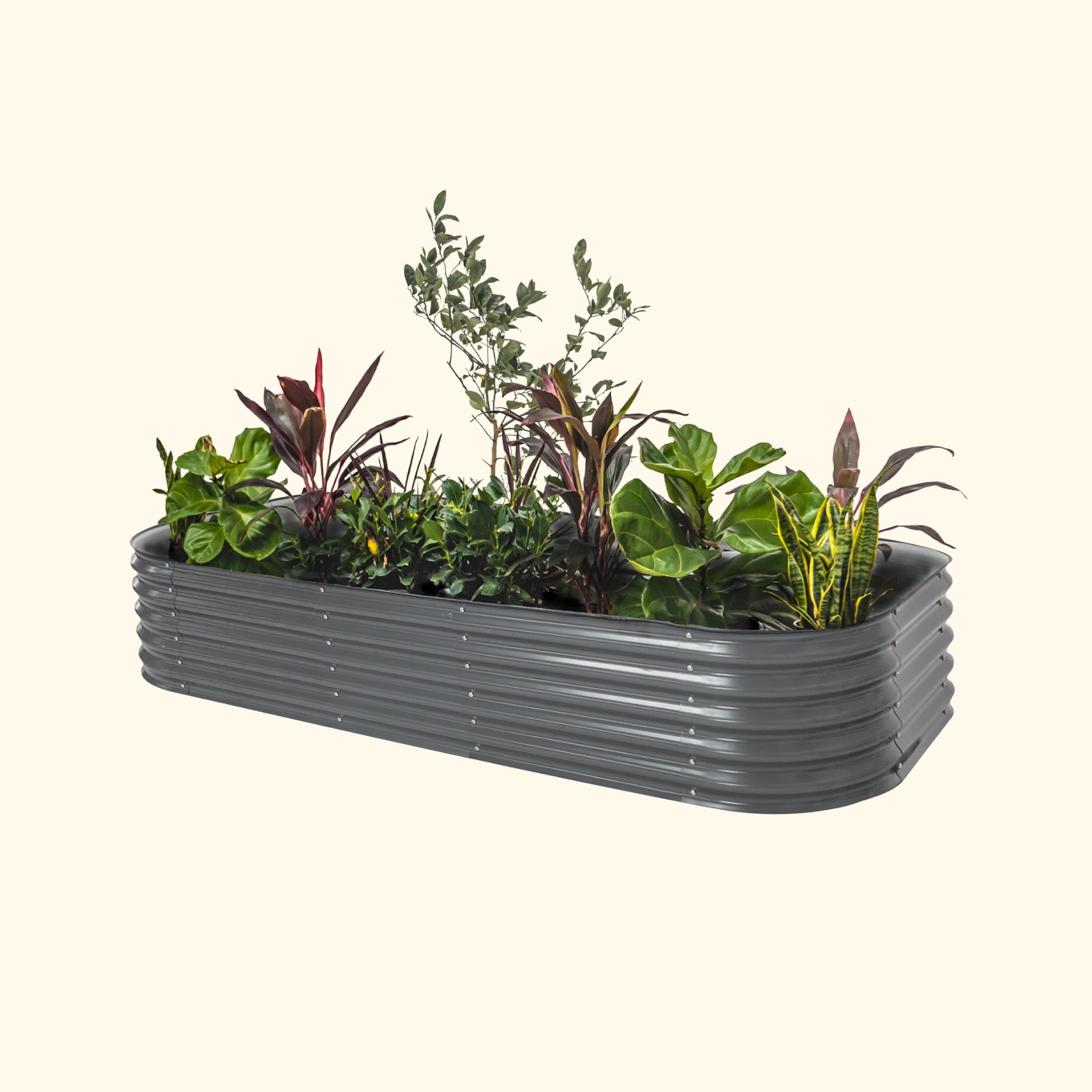 17" Tall 10 In 1 Jumbo Modular Metal Raised Garden Bed Kit-Garden beds-The Succulent Source