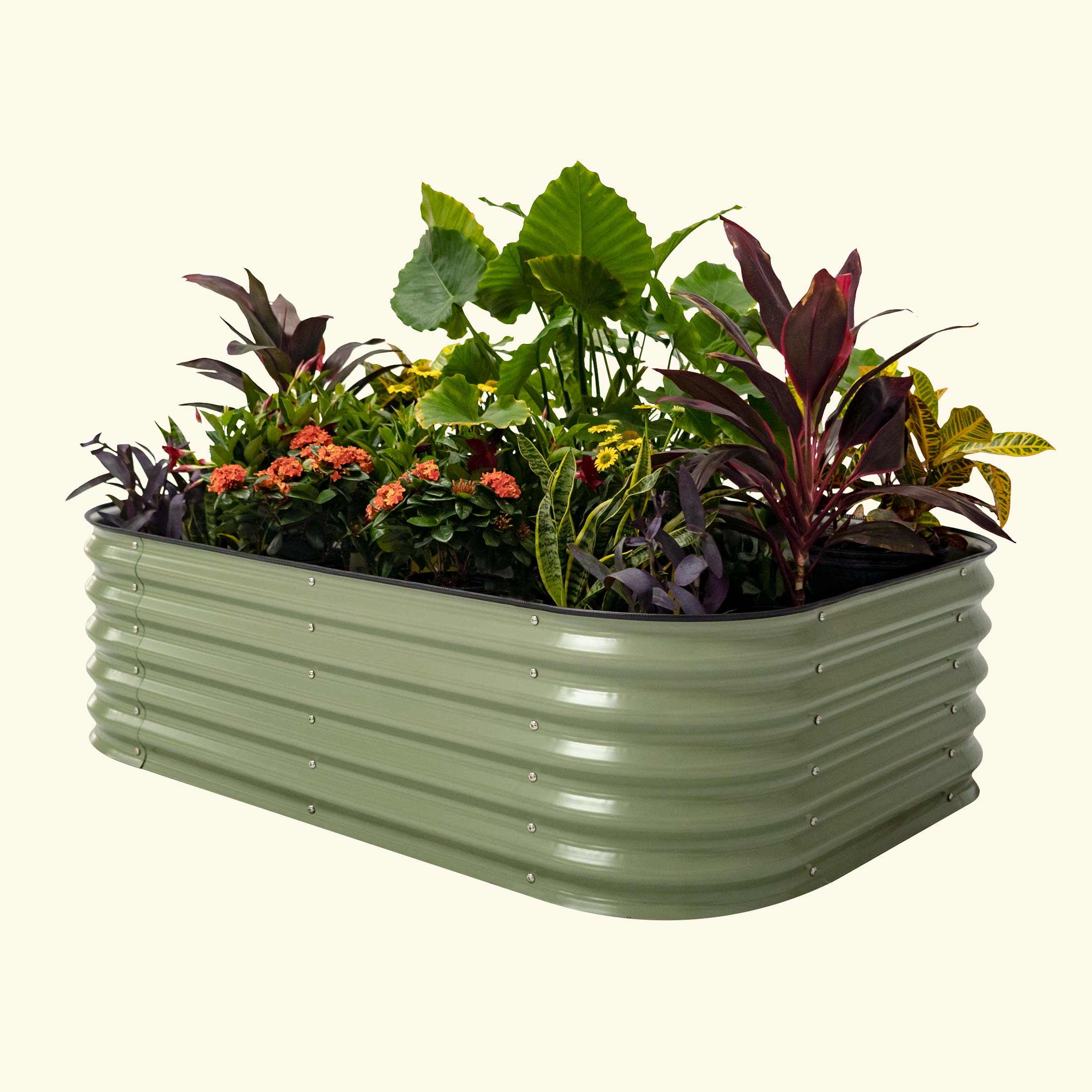 17" Tall 6 In 1 Medium Modular Metal Raised Garden Bed Kit