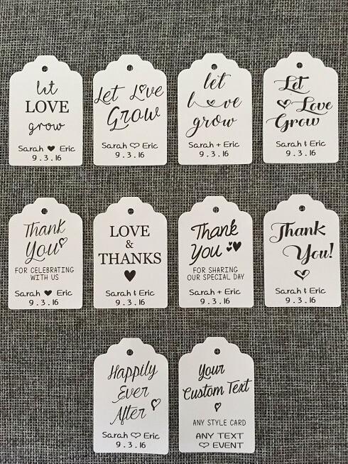20 Hanging CUSTOM Favor Tags bulk wholesale succulent prices at the succulent source - 8