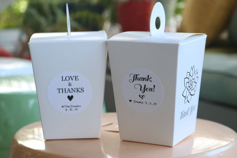 12 CUSTOM Stickers for To-Go Boxes-Accessory-The Succulent Source