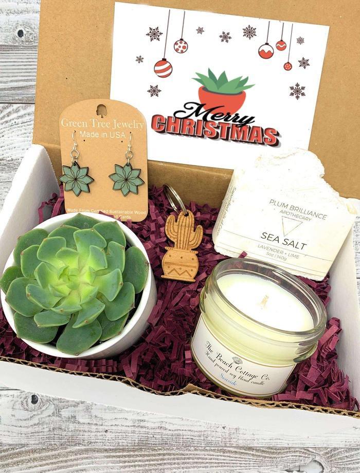 succulent garden candle Send a Succulent Gift - Succulent Candle Gift Box