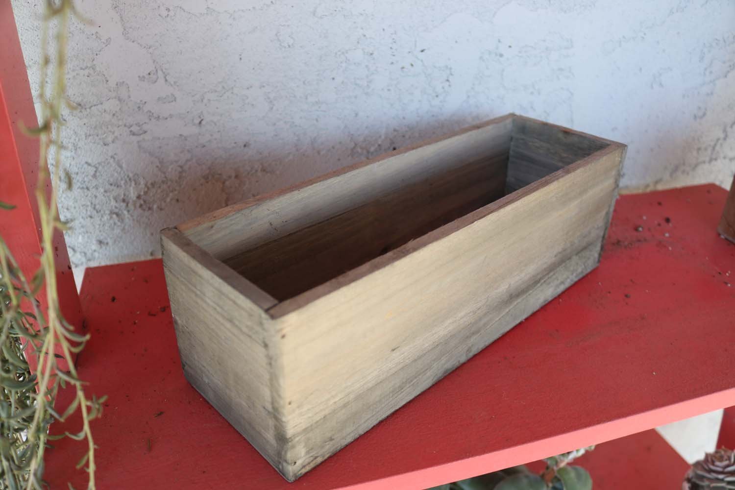 Weathered Wood Planter Box (only)-Accessory-The Succulent Source